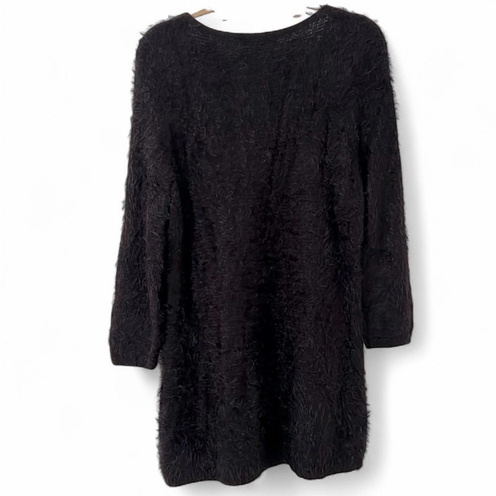 Sejour Eyelash Knit Sweater Tunic Black 0X - Picture 3 of 8